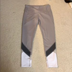 Mauve/grey/white leggings with mesh